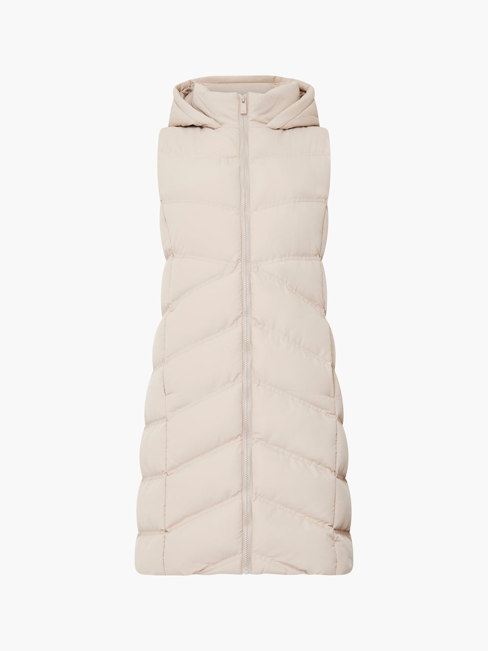 Long sleeveless store padded gilet