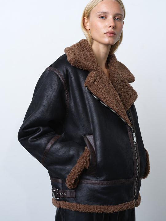 Suedette Zip Up Jacket