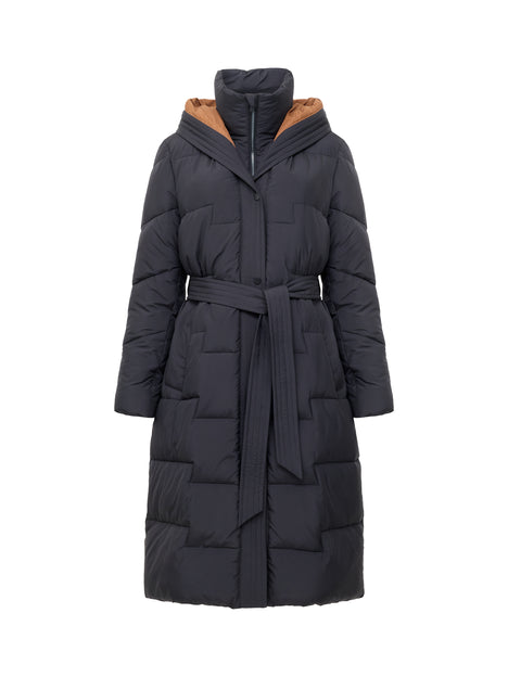 Minnie Belted Long Sleeve Hooded Coat