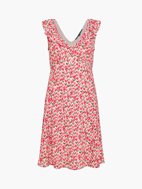 Tula Eco Floral Frill V-Neck Tea Dress