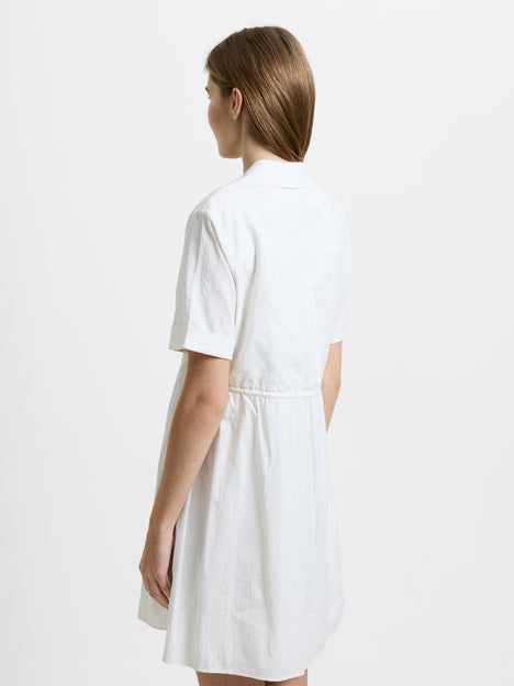 Barnet Cotton Embroidered Striped Mini Dress