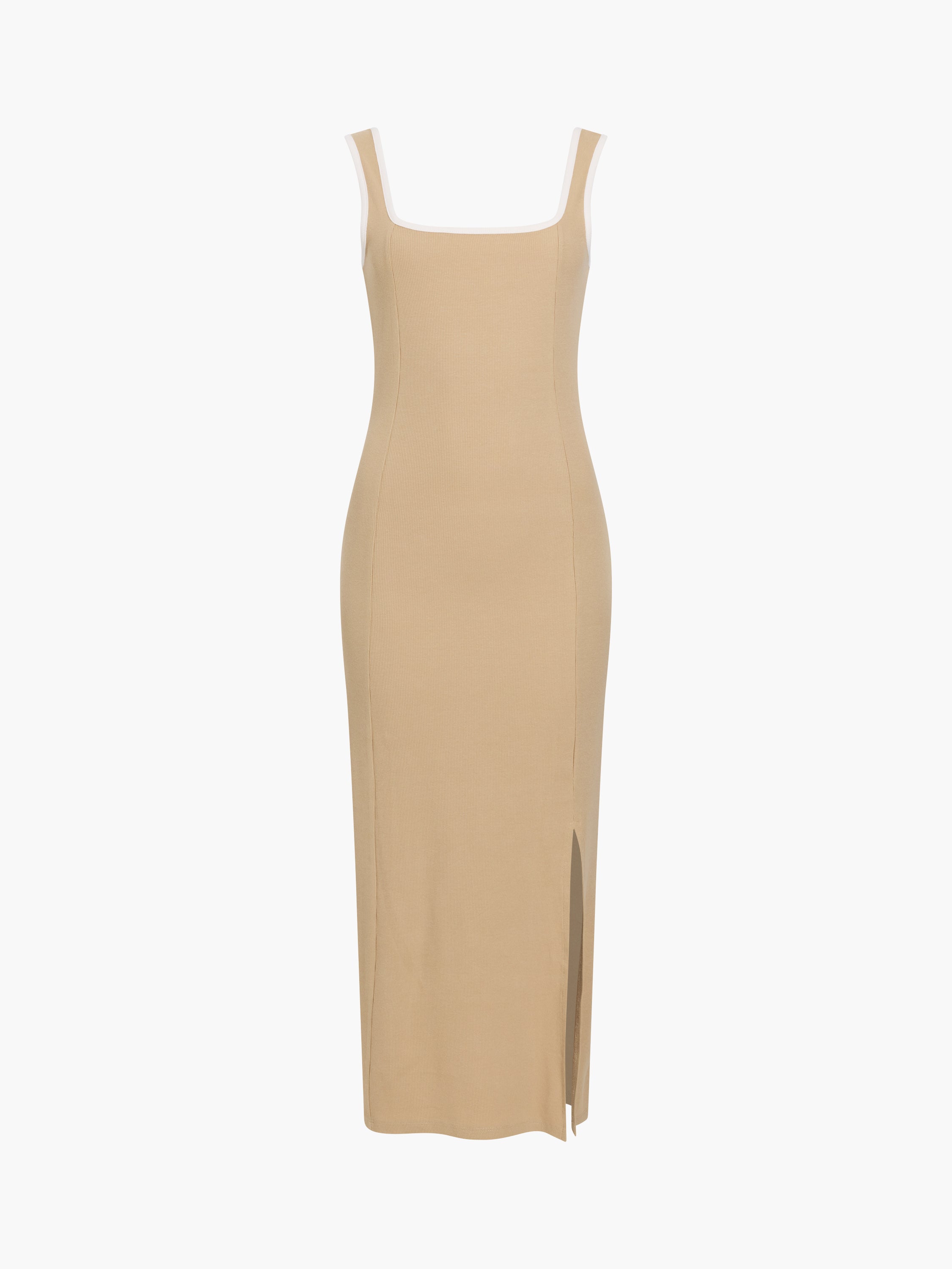 Square Neck Contrast Dress