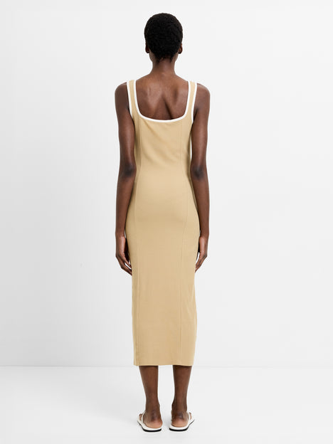 Square Neck Contrast Dress