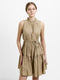 Tiered Poplin Belted Mini Dress
