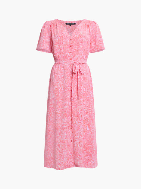 Bernice V-Neck Button-Through Midi Dress
