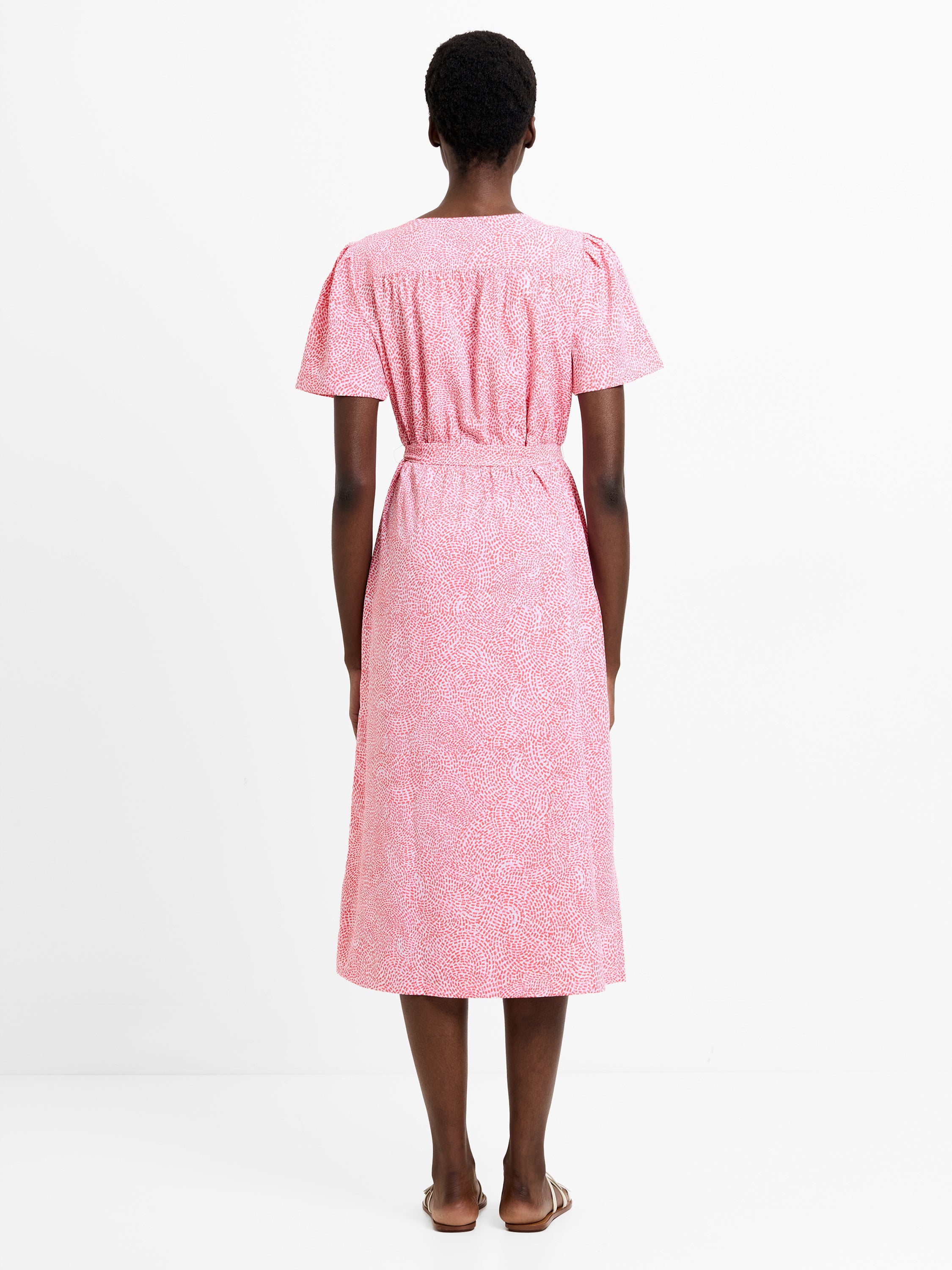 Bernice V-Neck Button-Through Midi Dress