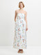 Structured Taffeta Christine Floral Bandeau Maxi Dress