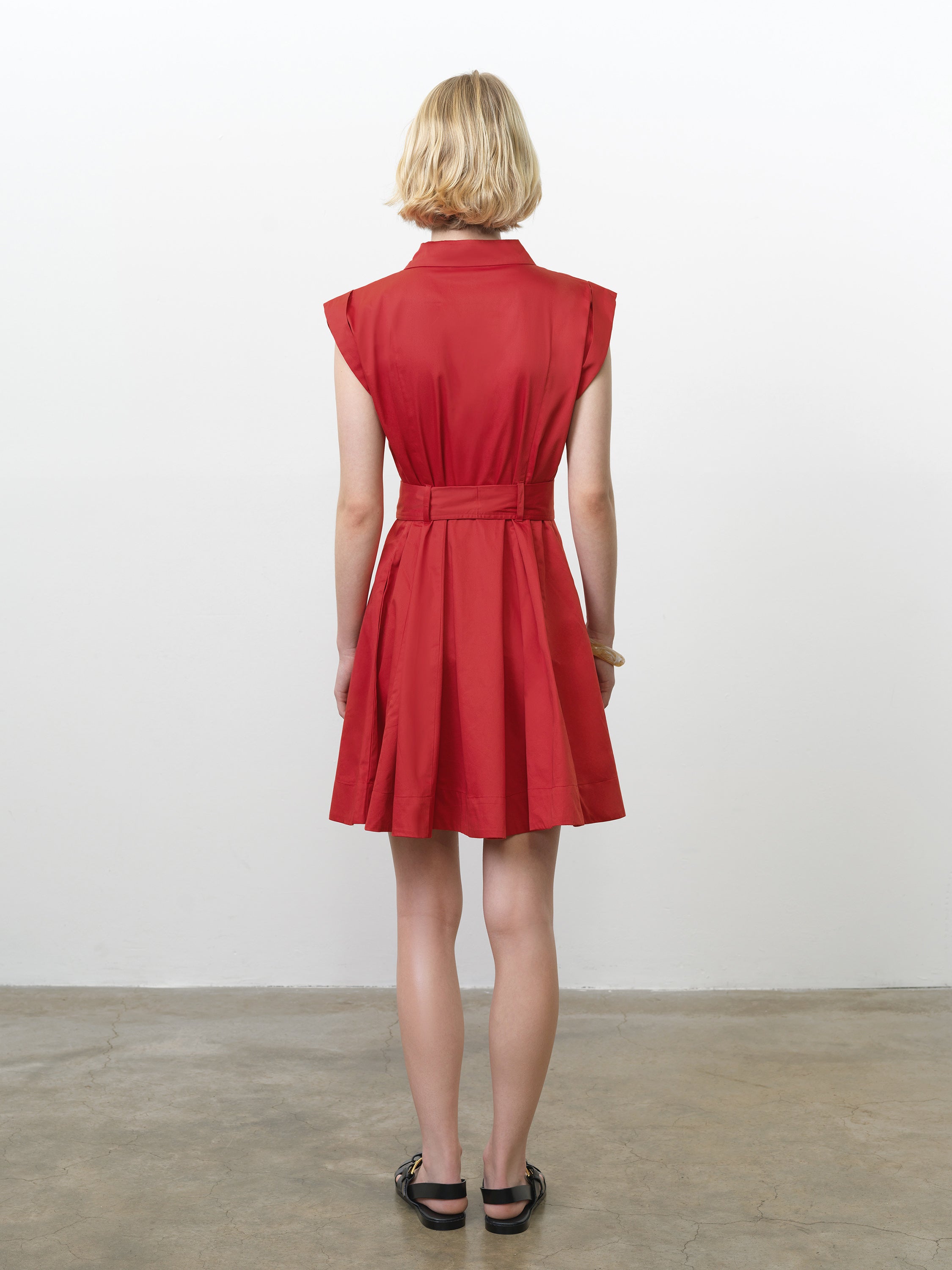 Alexis Cotton Belted Shirt Mini Dress