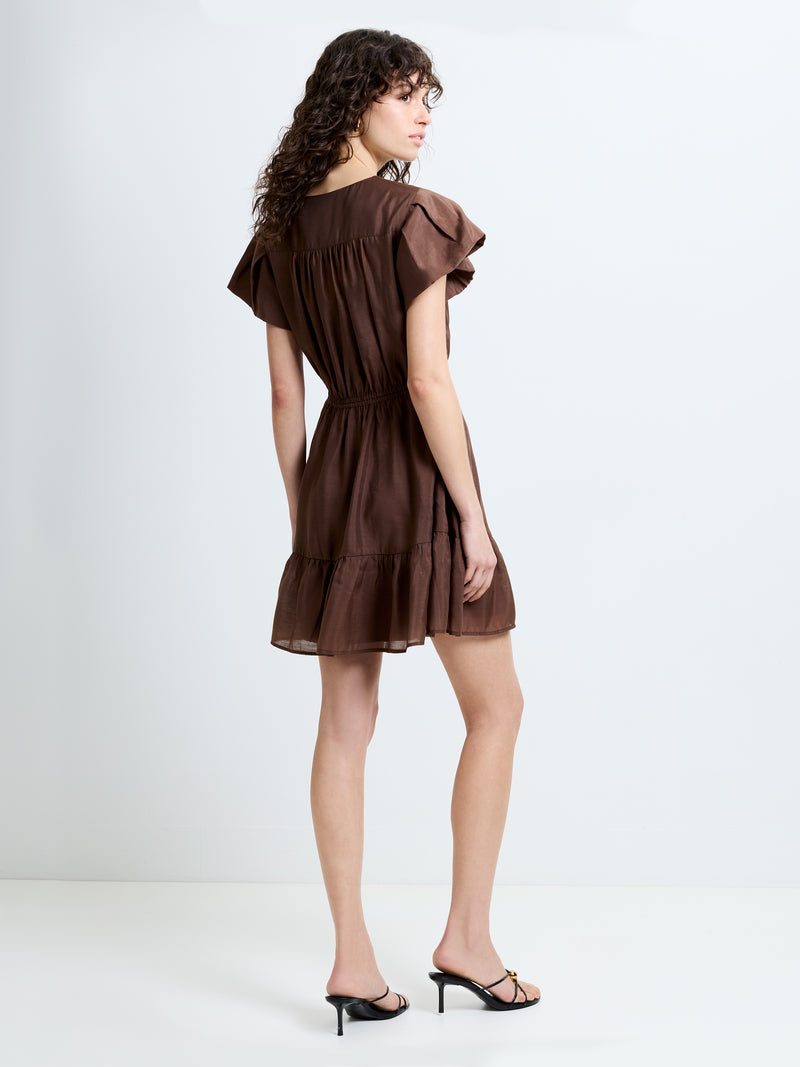 Holland Flutter Sleeve Mini Dress