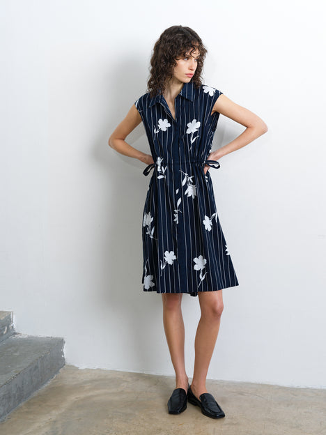 Cambria Cotton Sleeveless Drawstring Dress
