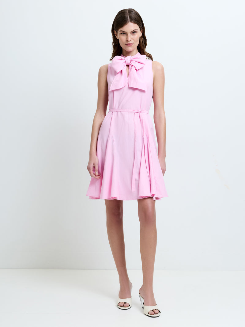 Era Poplin Godet Bow Dress