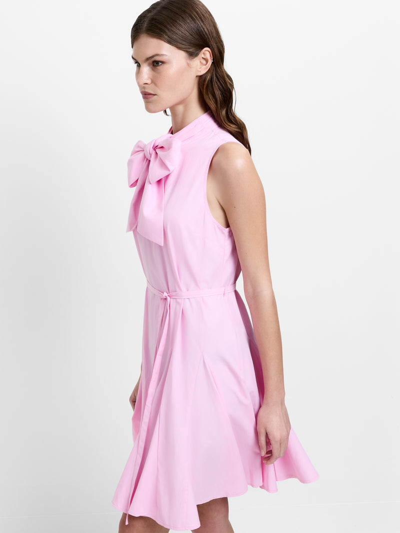 Era Poplin Godet Bow Dress