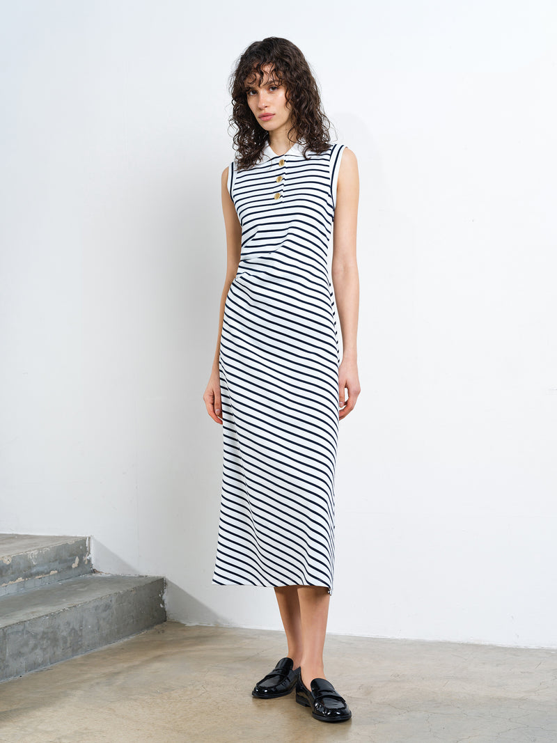 Tommy Striped Polo Midi Dress