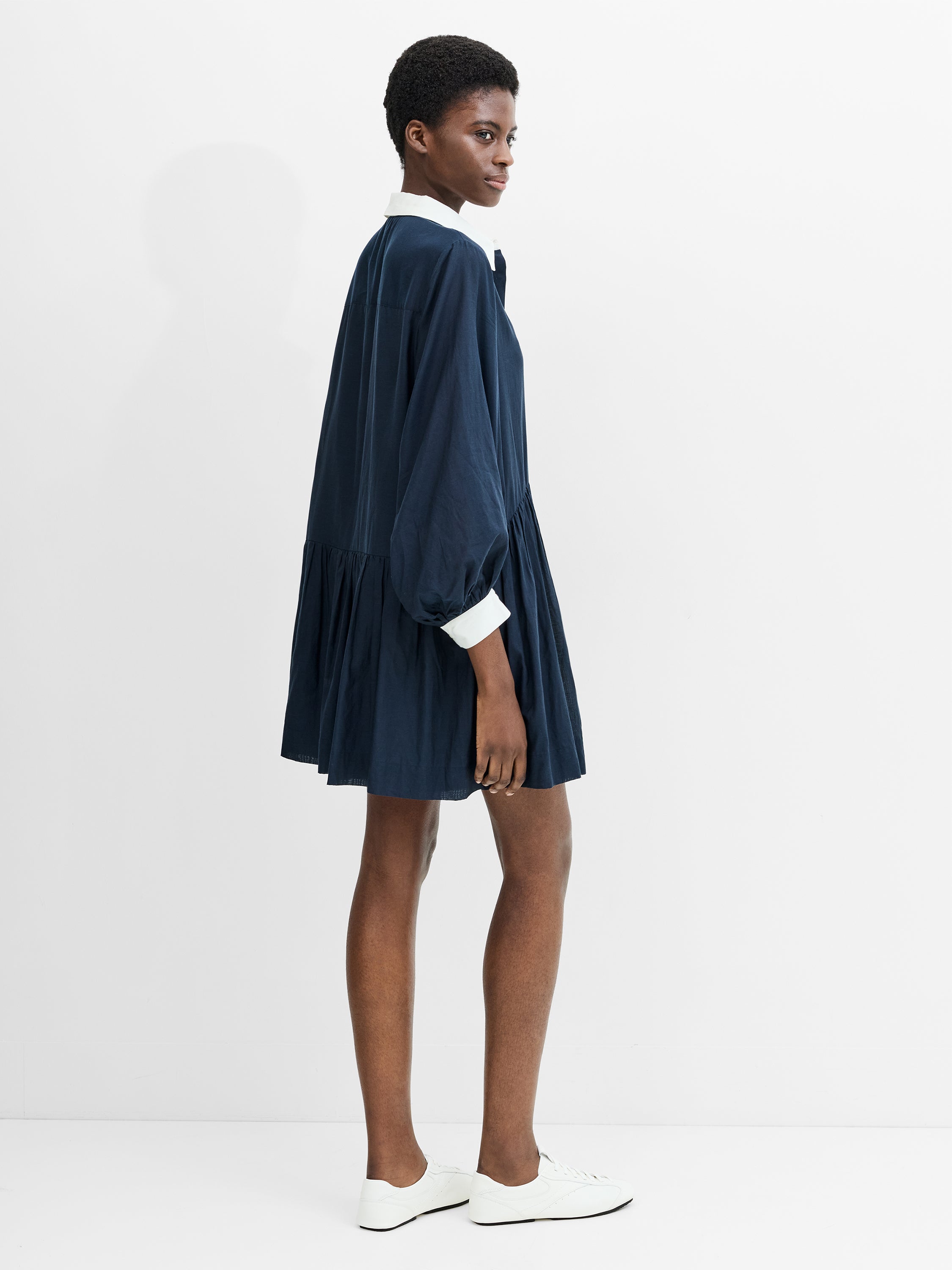 Monica Voile Voluminous Shirt Dress