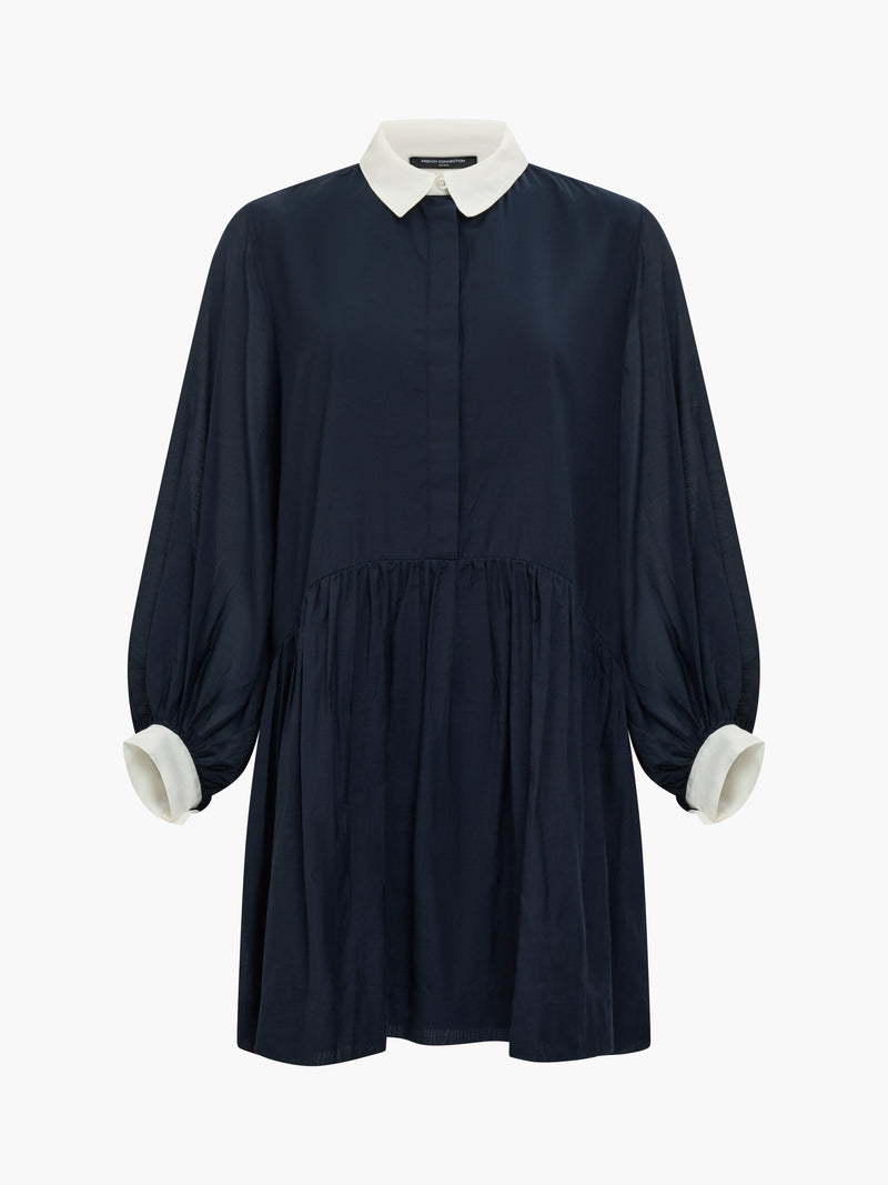 Monica Voile Voluminous Shirt Dress