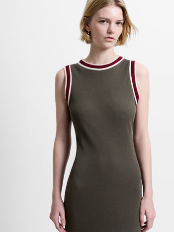 Alma Jersey Tipped Midi Dress