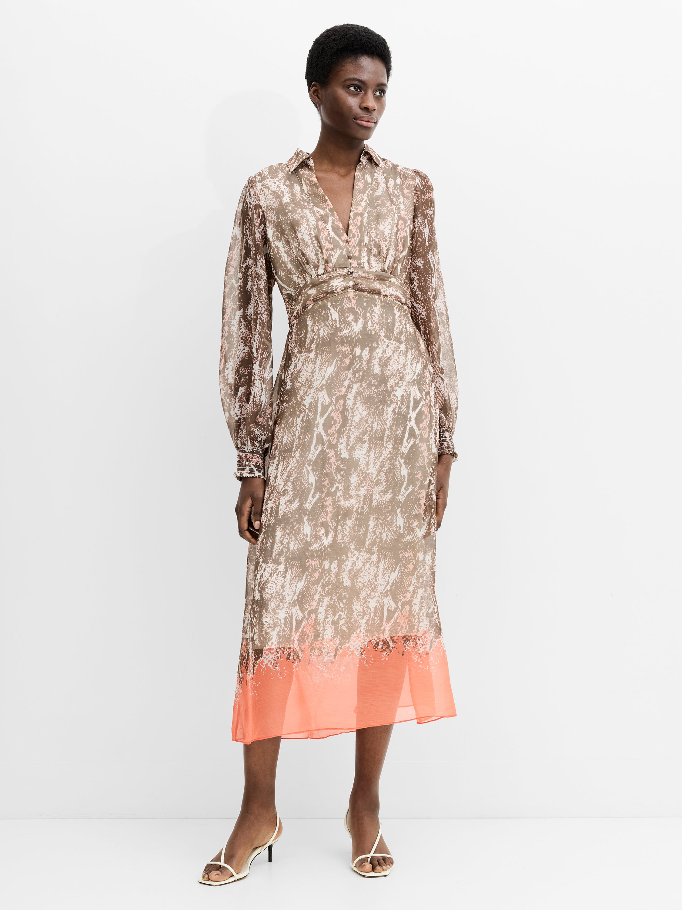 Adele Emina Chiffon Midi Dress