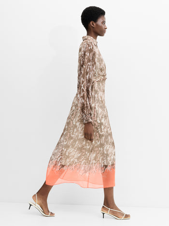 Adele Emina Chiffon Midi Dress