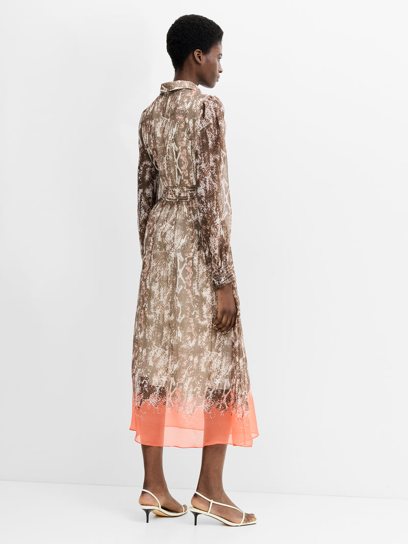 Adele Emina Chiffon Midi Dress