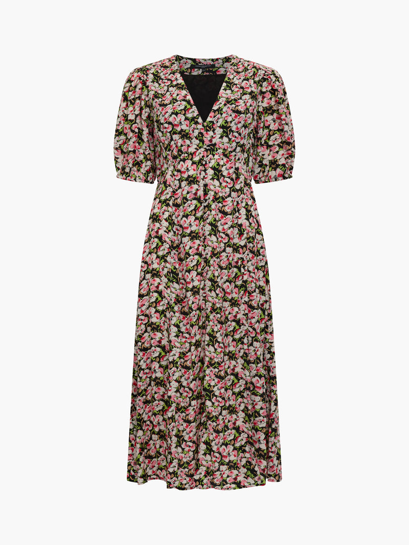 Molly Lizzie Eco Puff Sleeve Tea Dress