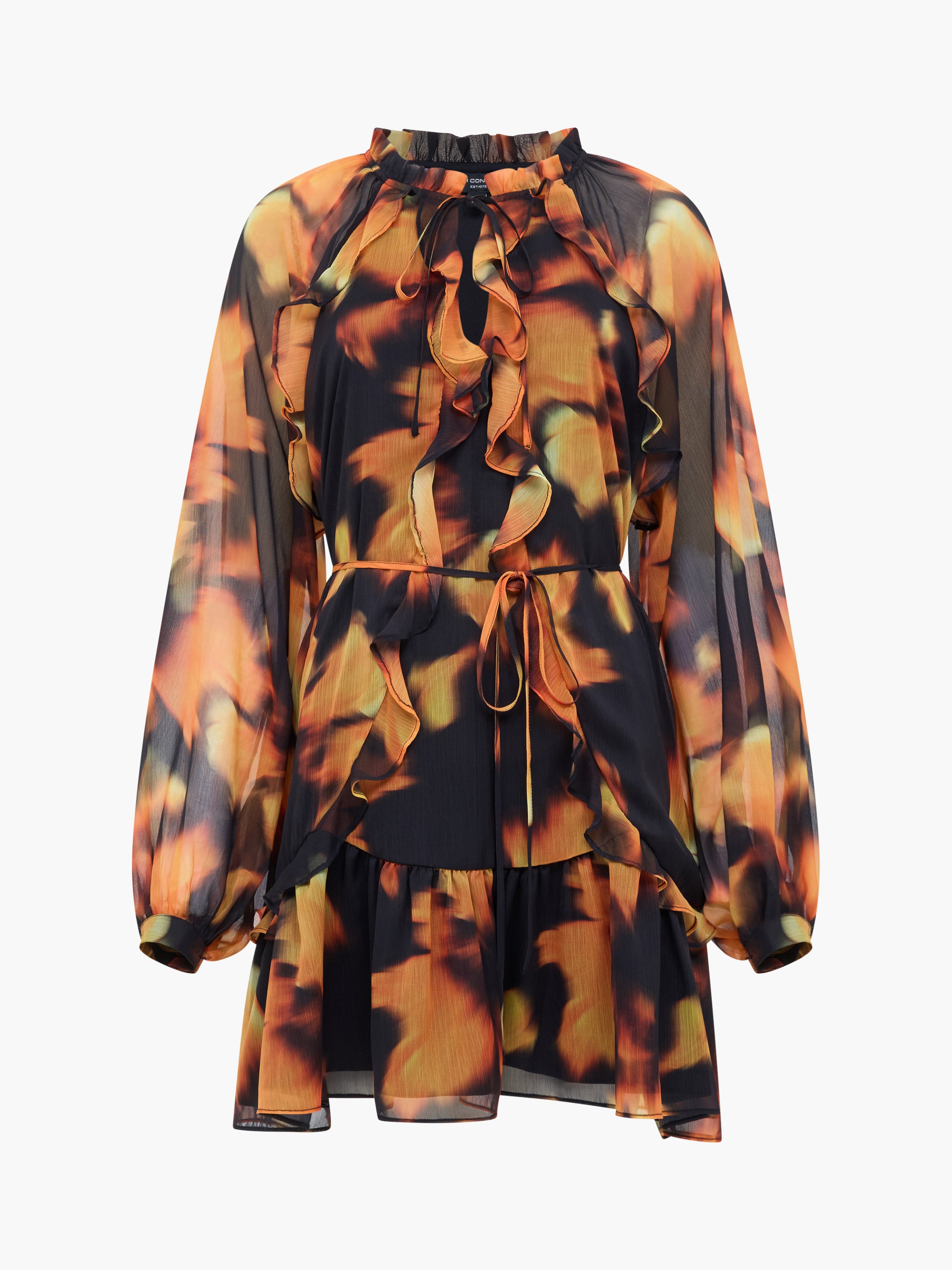 Hollie Chiffon Ruffle Smock Dress