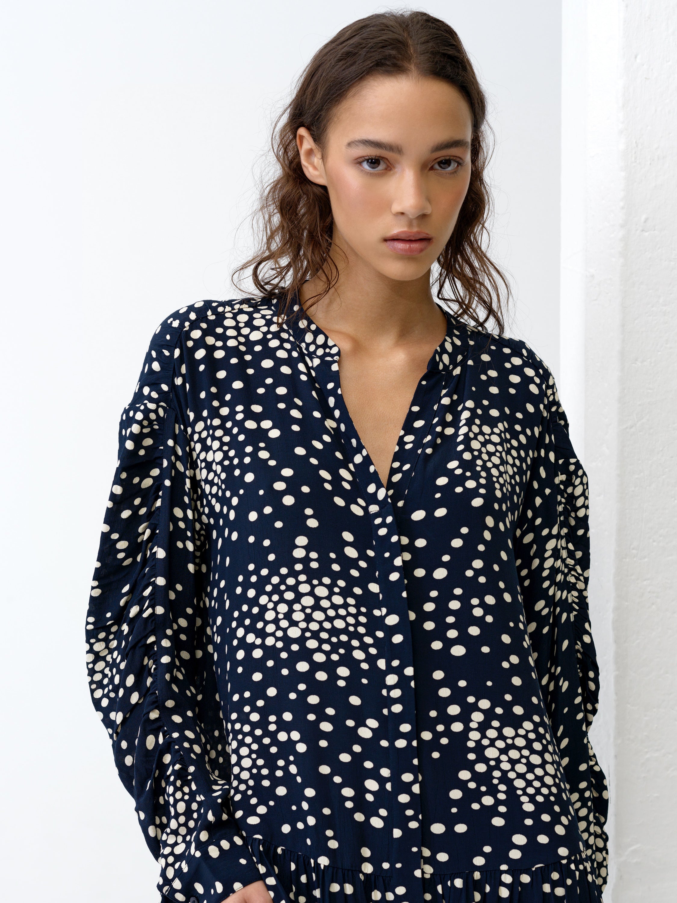 Thea Lizzie Eco Polka Dot Dropped Waist Dress