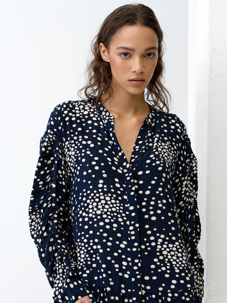 Thea Lizzie Eco Polka Dot Dropped Waist Dress