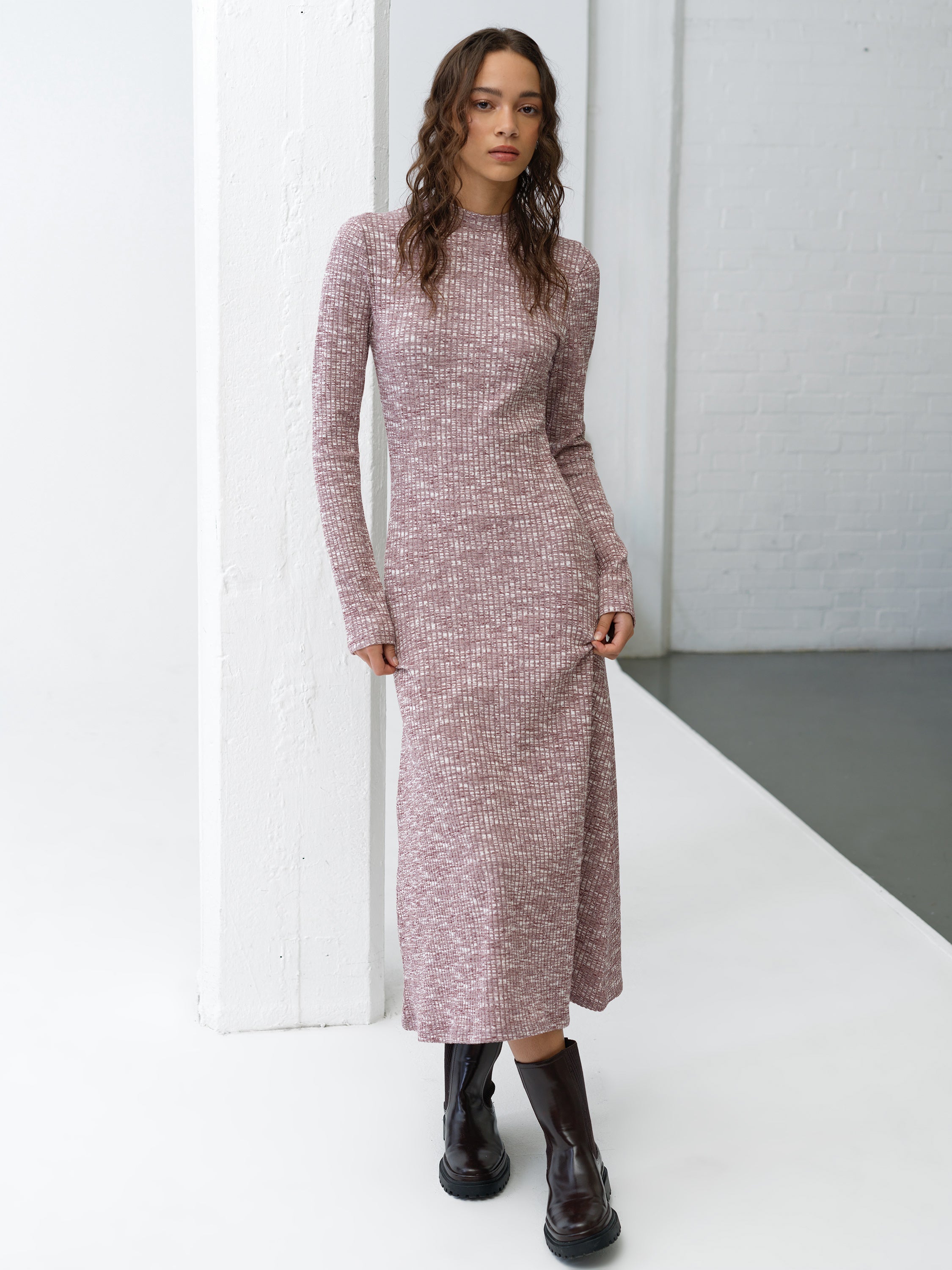 space dye knit dress Space Dye Knit Dress