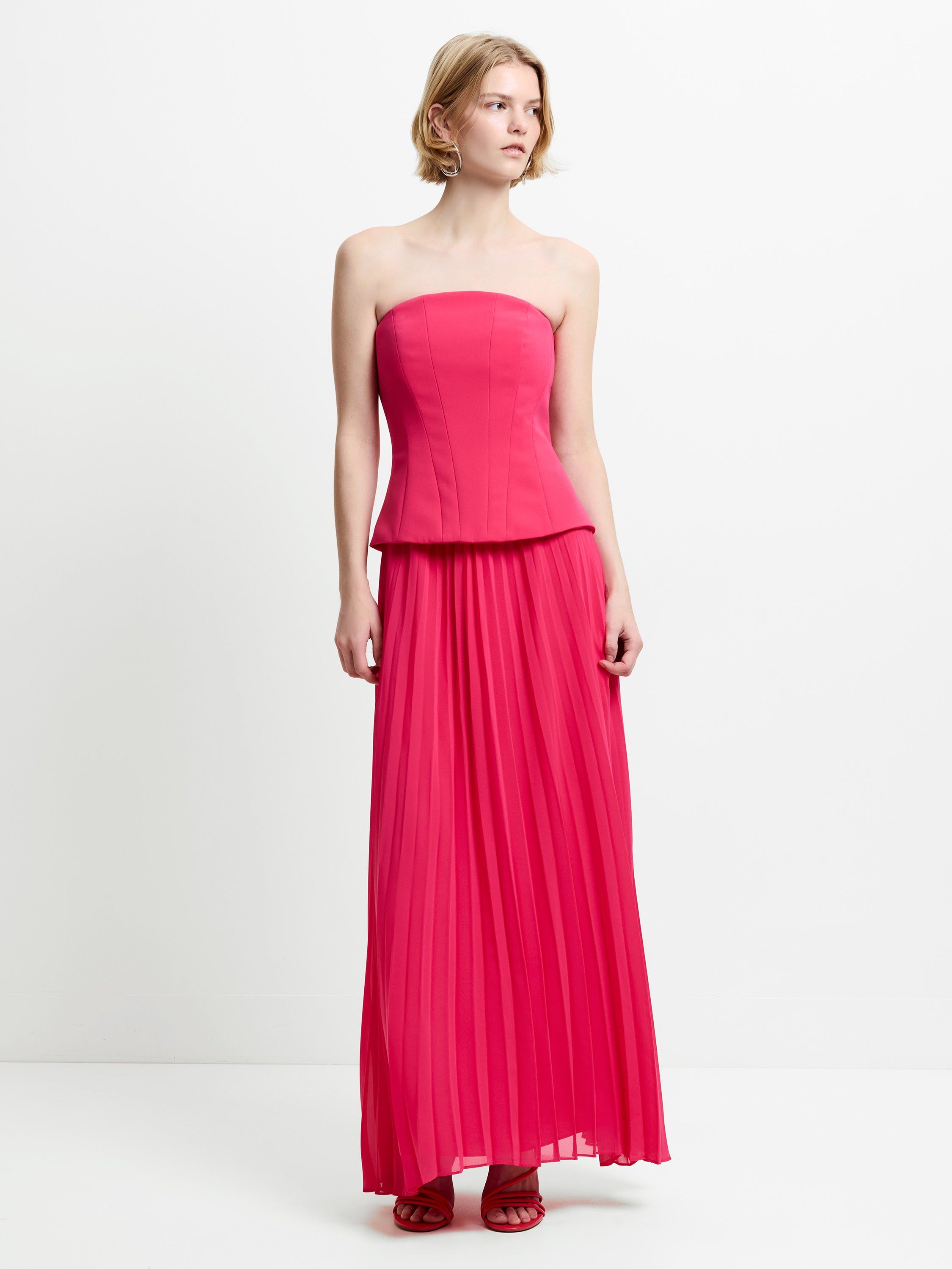 Tiana Georgette Corset Maxi Dress