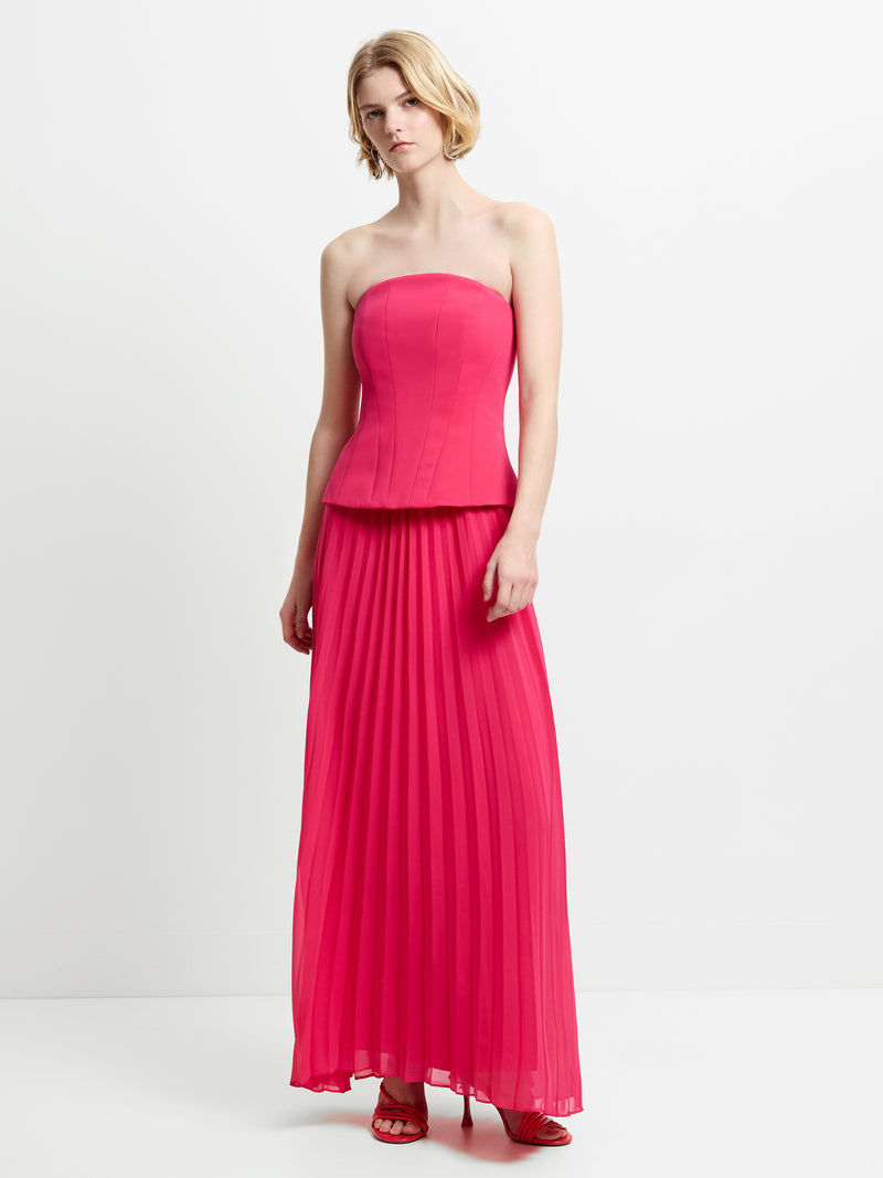 Tiana Georgette Corset Maxi Dress