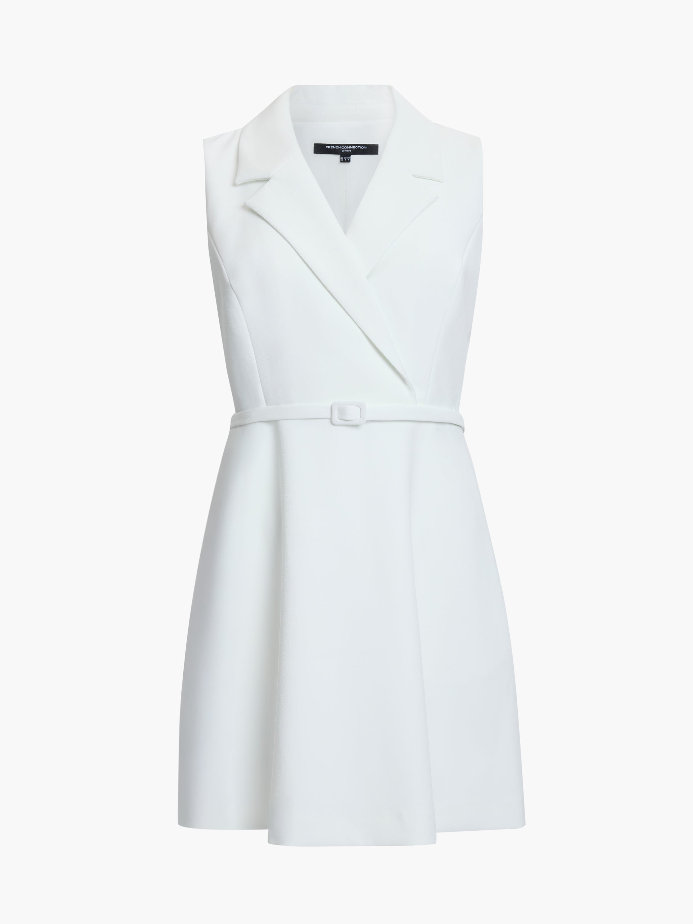 Azra Twill Belted Sleeveless Mini Dress