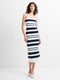 Maxime Knit Striped Bandeau Midi Dress