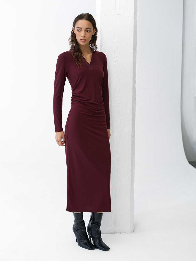 Samira Polo Neck Midi Dress
