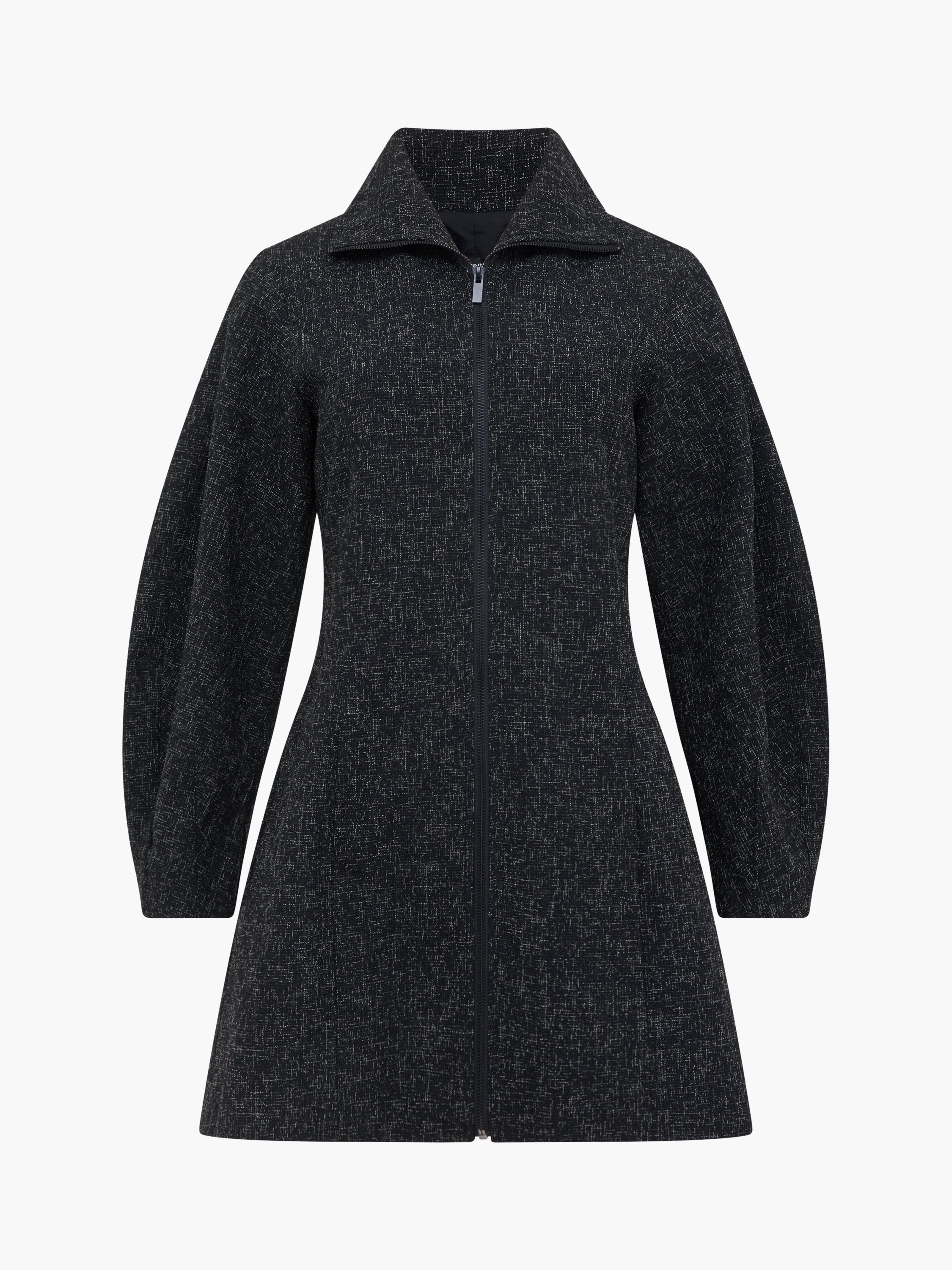 Alyssia Boucle Zip Through Mini Dress