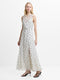 Emina Chiffon Monochrome Polka Dot Maxi Dress
