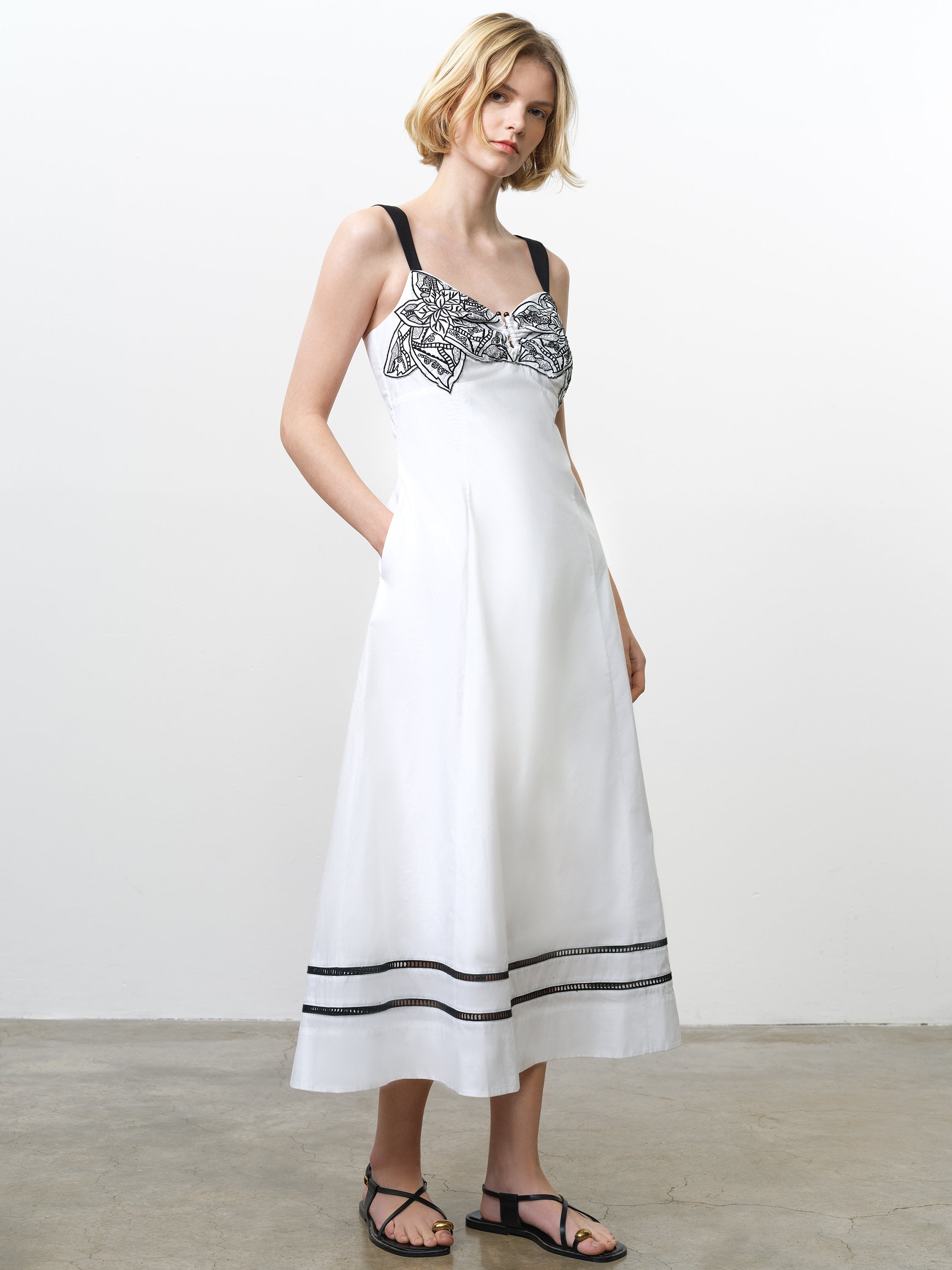 french connection white and black dress French Connection Black and White Plaid Brushstroke Mini Dress
