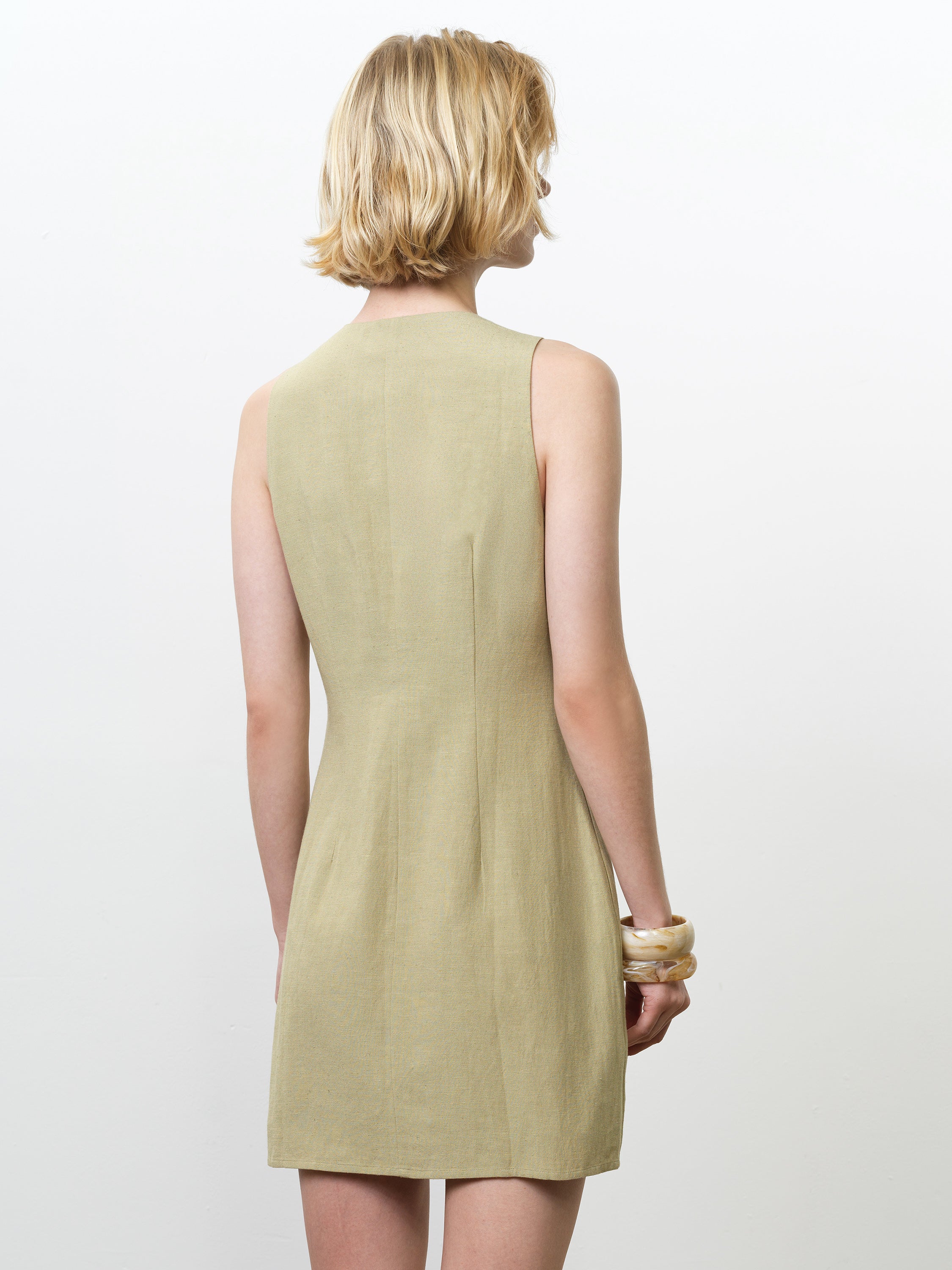 linen button through mini dress The button through linen mini dress is back in stock. It's already sold out once, so make it yours today. As seen on @biancabeaman and @larissamills. Shop online and in store