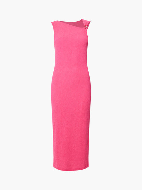 Trixie Soft Textured Pink Midi Dress