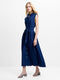 Zaves Chambray Denim Belted Midi Dress