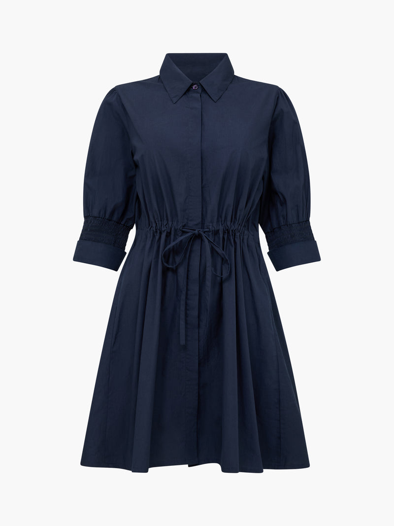 Cambria Cotton Cinched Waist Shirt Dress