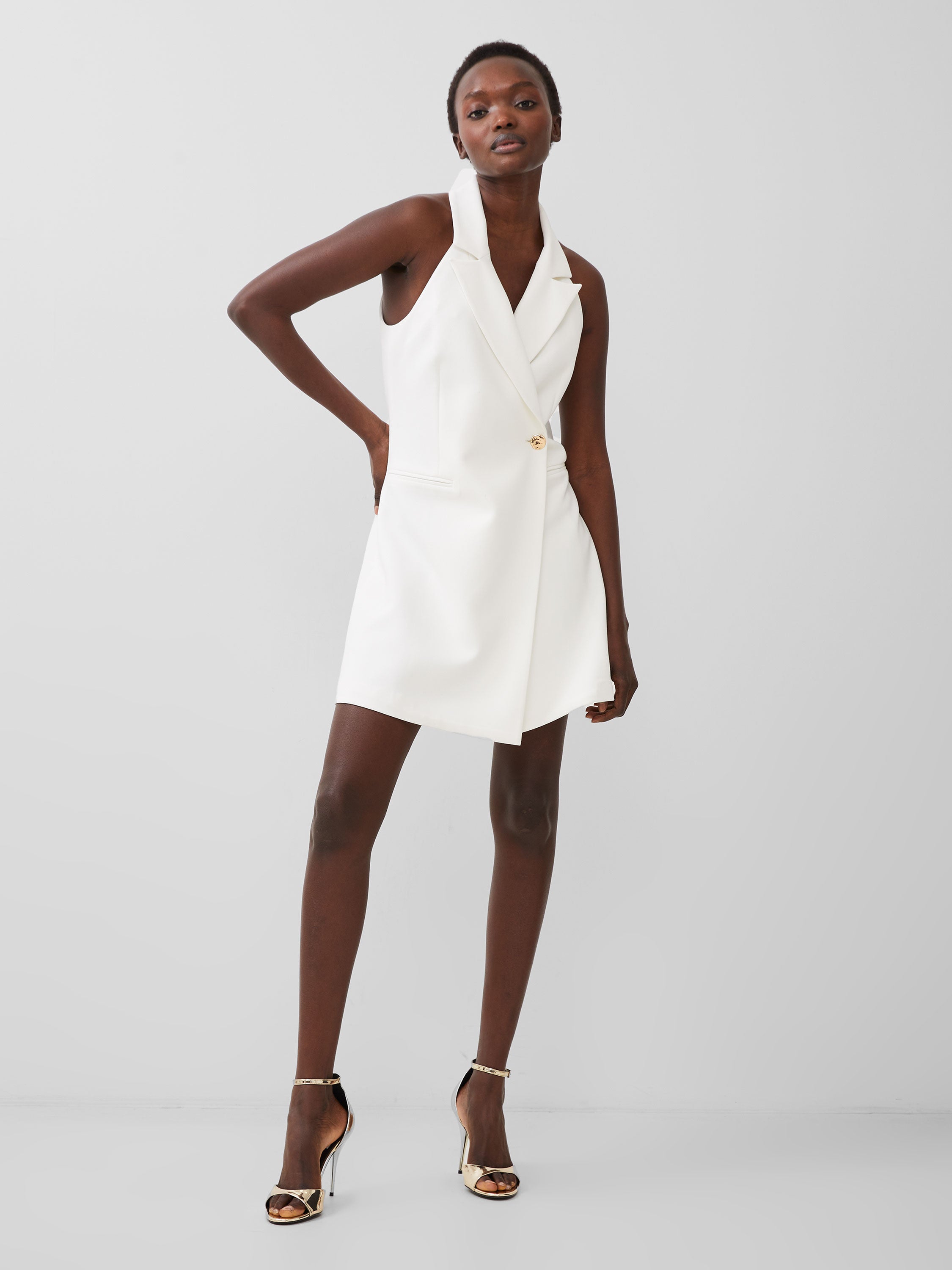 White blazer mini dress discount