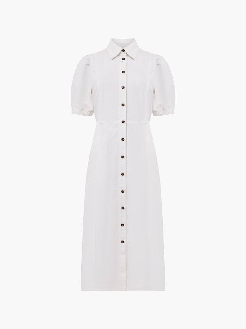 Chambray Button Through Shirt Dress