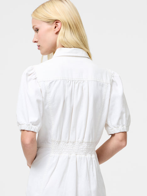 Chambray Denim Button Through Shirt Dress