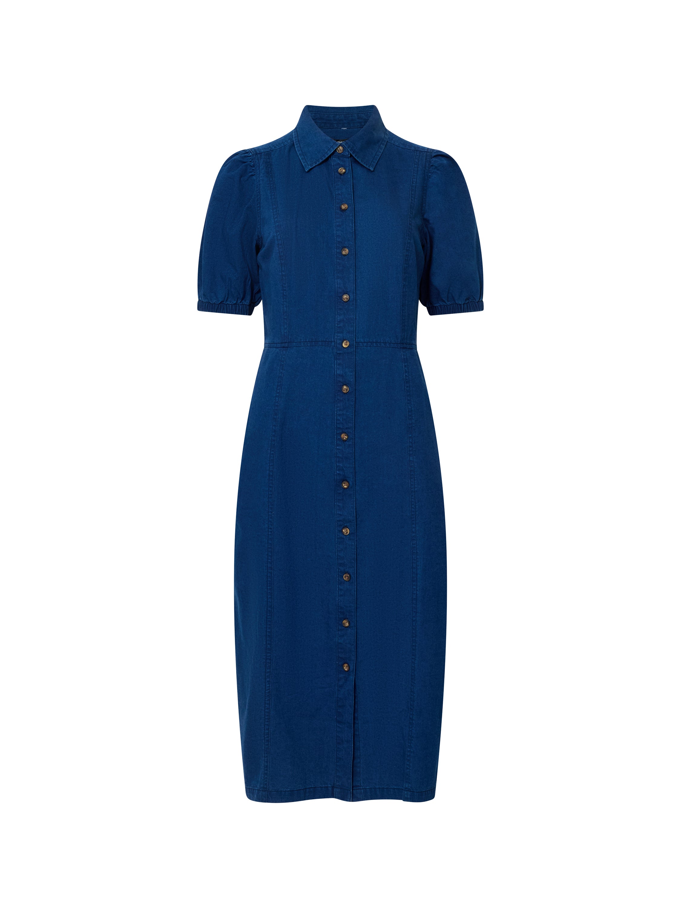 Chambray Button Through Shirt Dress
