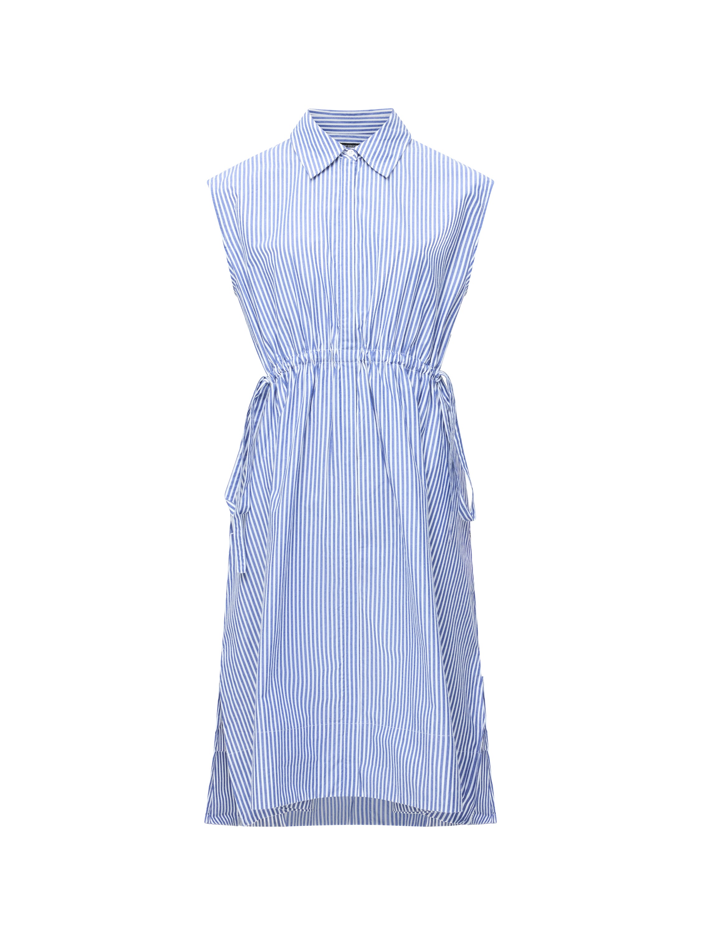 Rhodes Stripe Sleeveless Dress Linen White/Marine