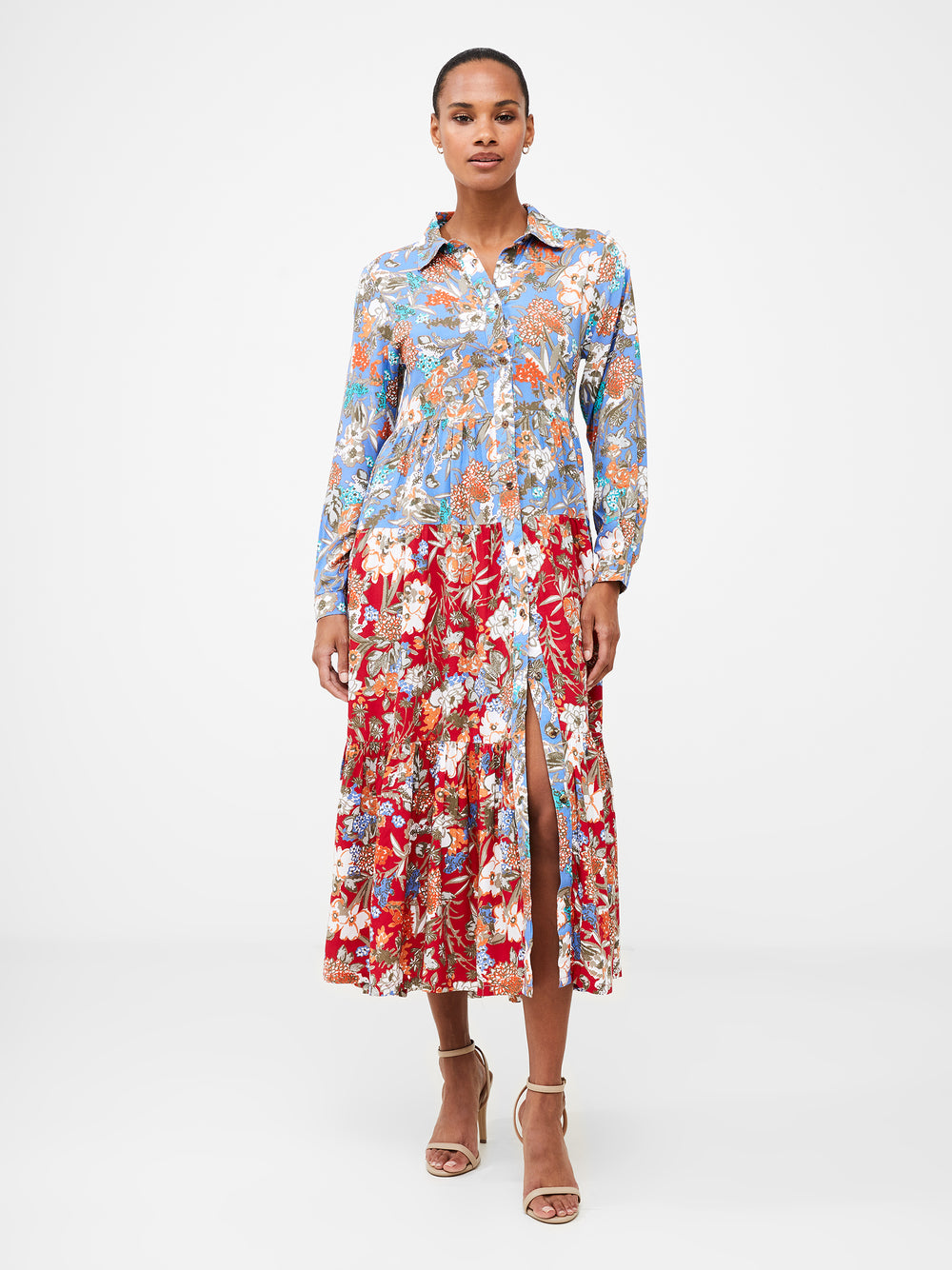 Katie floral store midi shirt dress