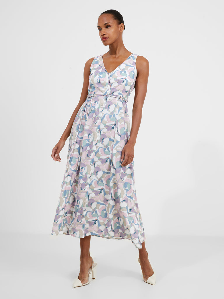 Vee Sleeveless Print Dress Lavender Multi | French Connection UK