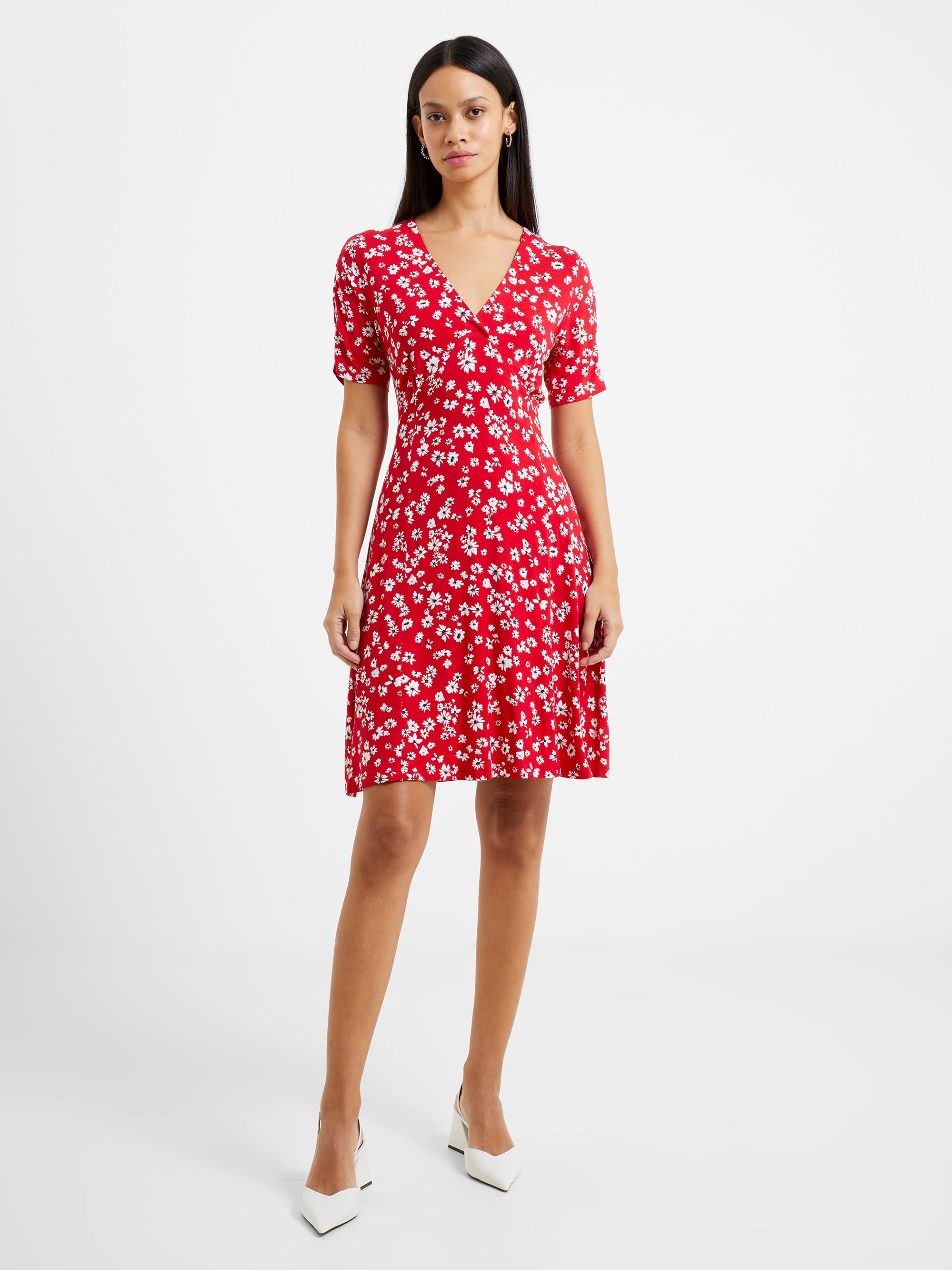 Floral V-Neck Flippy Dress