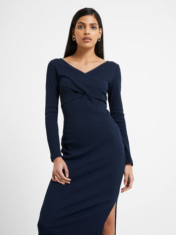 Rassia Rib Crossover Dress