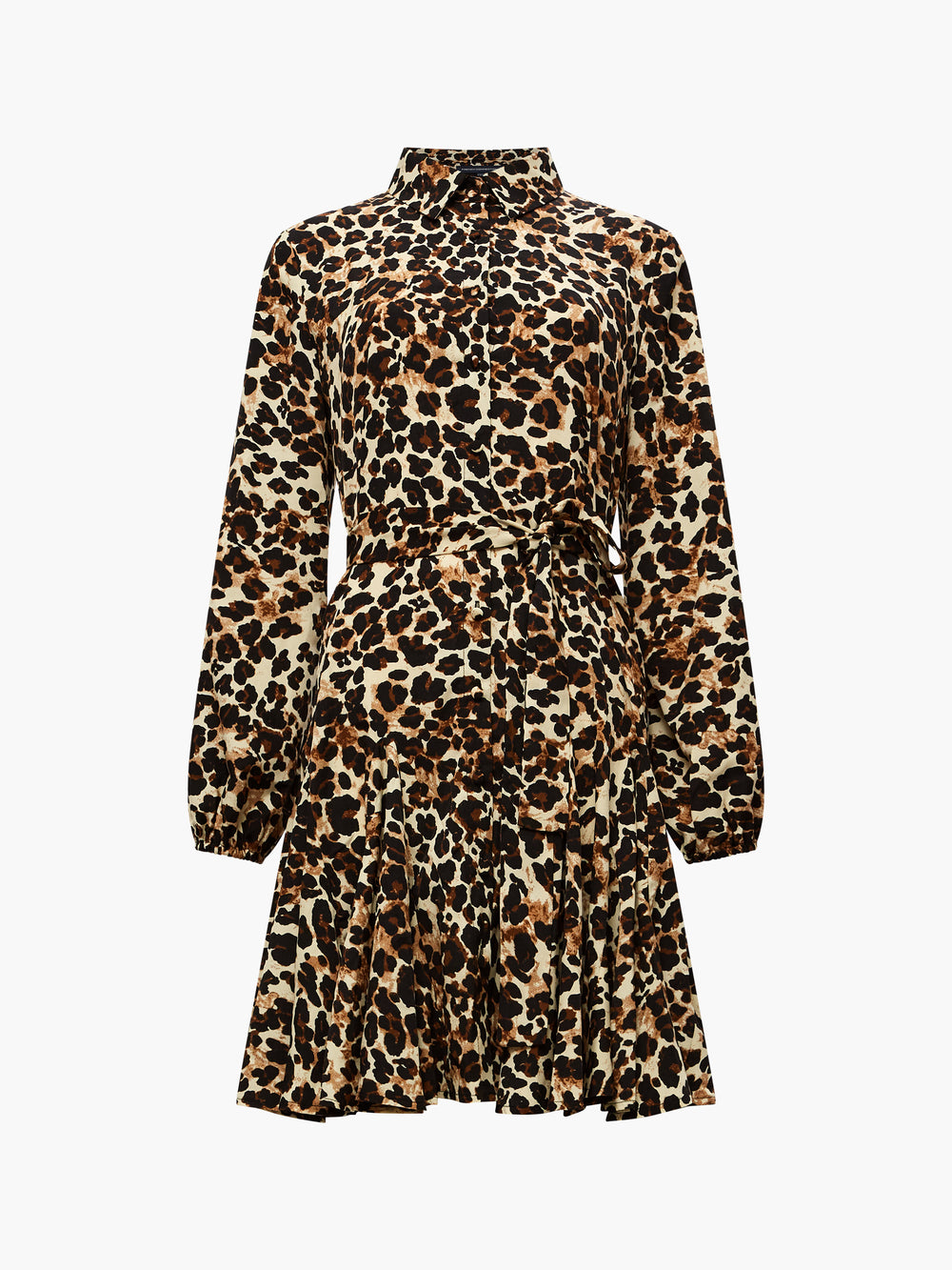 Leopard Print Belted Shirt Mini Dress Leopard Multi | French Connection UK